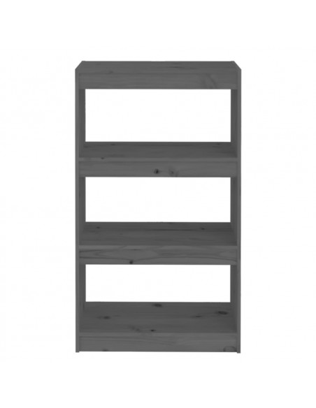Libreria/Divisorio Grigio 60x30x103,5 cm in Massello di Pino