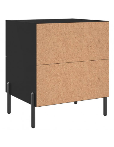 Comodini 2 pz Neri 40x35x47,5 cm in Legno Multistrato