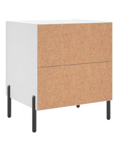 Comodini 2 pz Bianchi 40x35x47,5 cm in Legno Multistrato