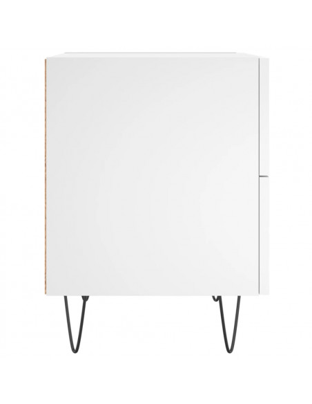 Comodini 2 pz Bianchi 40x35x47,5 cm in Legno Multistrato