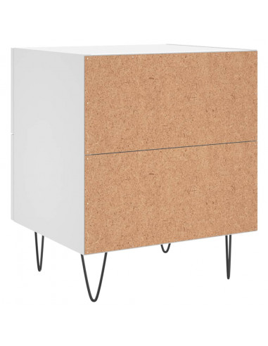 Comodini 2 pz Bianchi 40x35x47,5 cm in Legno Multistrato