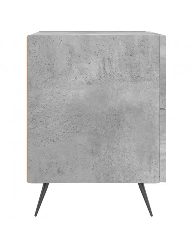 Comodini 2 pz Grigio Cemento 40x35x47,5 cm in Legno Multistrato