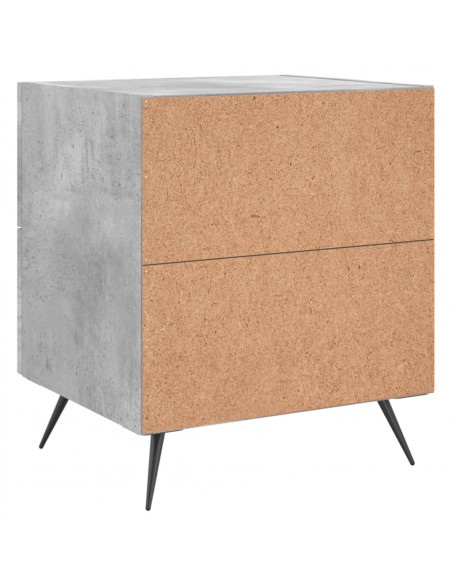 Comodini 2 pz Grigio Cemento 40x35x47,5 cm in Legno Multistrato