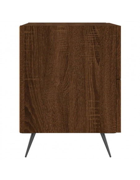 Comodini 2 pz Rovere Marrone 40x35x47,5 cm in Legno Multistrato
