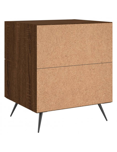 Comodini 2 pz Rovere Marrone 40x35x47,5 cm in Legno Multistrato