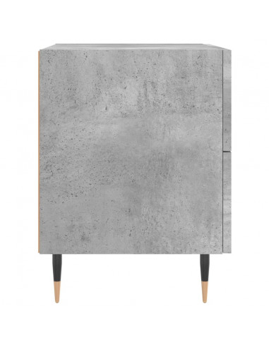 Comodini 2 pz Grigio Cemento 40x35x47,5 cm in Legno Multistrato