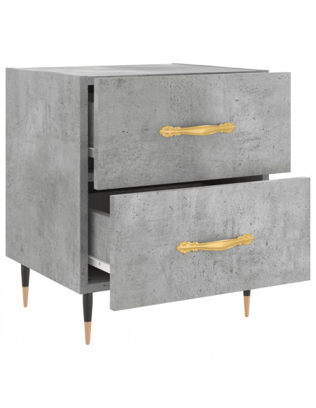 Comodini 2 pz Grigio Cemento 40x35x47,5 cm in Legno Multistrato