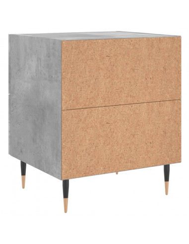 Comodini 2 pz Grigio Cemento 40x35x47,5 cm in Legno Multistrato