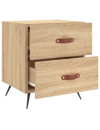 Comodini 2 pz Rovere Sonoma 40x35x47,5 cm in Legno Multistrato