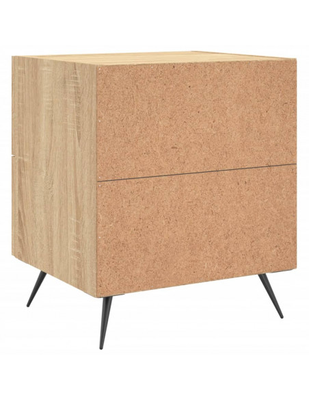 Comodini 2 pz Rovere Sonoma 40x35x47,5 cm in Legno Multistrato