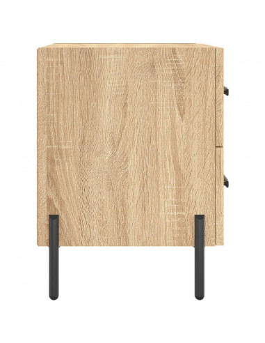 Comodini 2 pz Rovere Sonoma 40x35x47,5 cm in Legno Multistrato