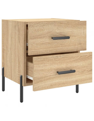 Comodini 2 pz Rovere Sonoma 40x35x47,5 cm in Legno Multistrato
