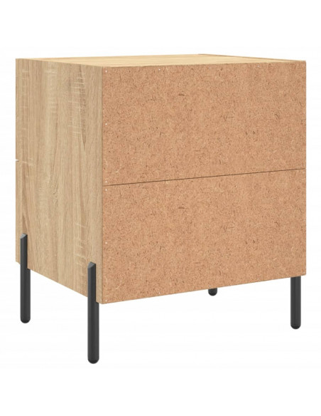 Comodini 2 pz Rovere Sonoma 40x35x47,5 cm in Legno Multistrato