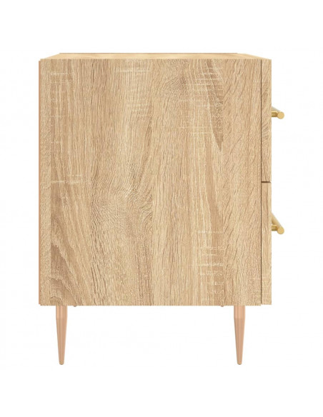 Comodini 2 pz Rovere Sonoma 40x35x47,5 cm in Legno Multistrato