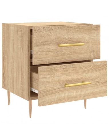 Comodini 2 pz Rovere Sonoma 40x35x47,5 cm in Legno Multistrato