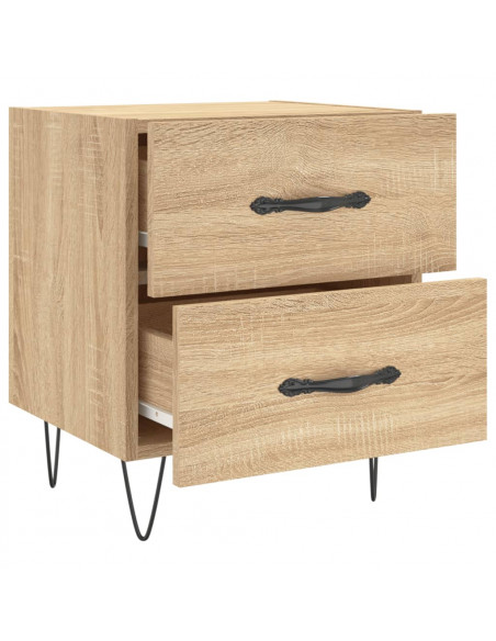 Comodini 2 pz Rovere Sonoma 40x35x47,5 cm in Legno Multistrato