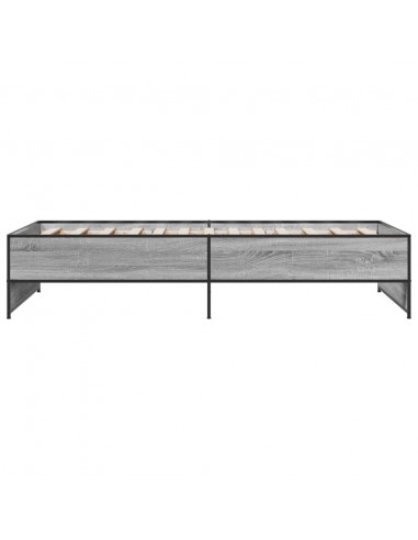 Giroletto Grigio Sonoma 100x200 cm Legno Multistrato e Metallo