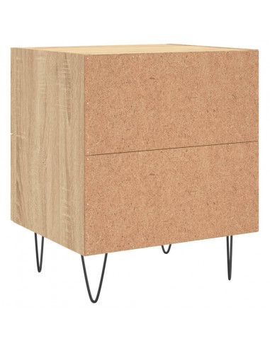 Comodini 2 pz Rovere Sonoma 40x35x47,5 cm in Legno Multistrato