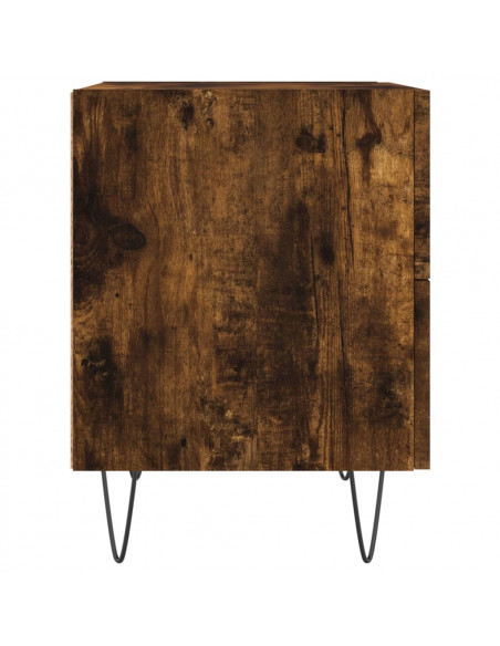 Comodini 2 pz Rovere Fumo 40x35x47,5 cm in Legno Multistrato