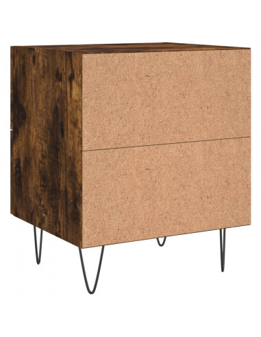 Comodini 2 pz Rovere Fumo 40x35x47,5 cm in Legno Multistrato