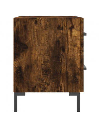 Comodino Rovere Fumo 40x35x47,5 cm in Legno Multistrato