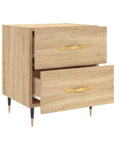 Comodini 2 pz Rovere Sonoma 40x35x47,5 cm in Legno Multistrato