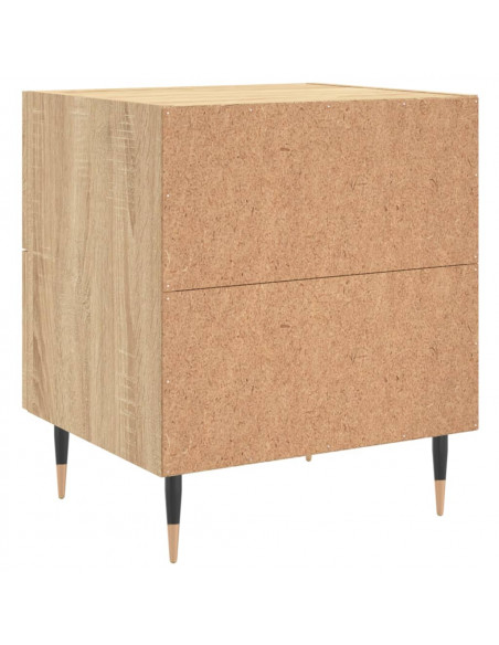Comodini 2 pz Rovere Sonoma 40x35x47,5 cm in Legno Multistrato