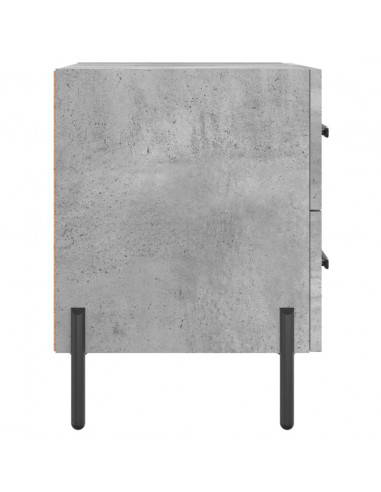 Comodini 2 pz Grigio Cemento 40x35x47,5 cm in Legno Multistrato