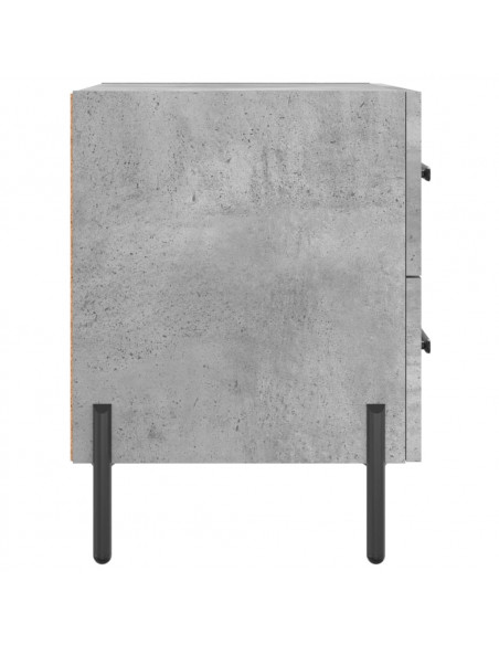 Comodini 2 pz Grigio Cemento 40x35x47,5 cm in Legno Multistrato