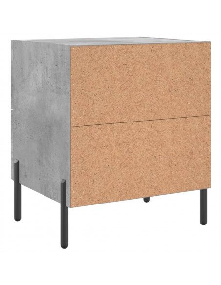 Comodini 2 pz Grigio Cemento 40x35x47,5 cm in Legno Multistrato