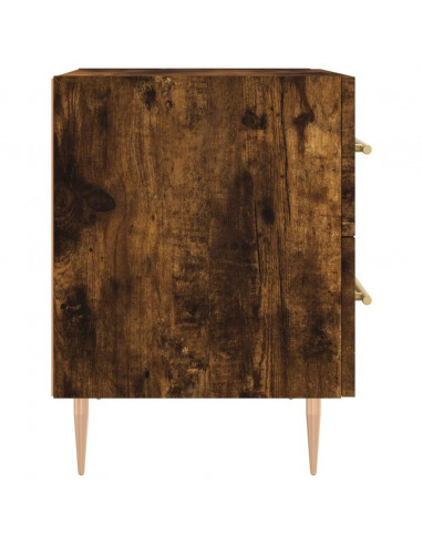 Comodini 2 pz Rovere Fumo 40x35x47,5 cm in Legno Multistrato