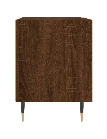 Comodini 2 pz Rovere Marrone 40x35x47,5 cm in Legno Multistrato