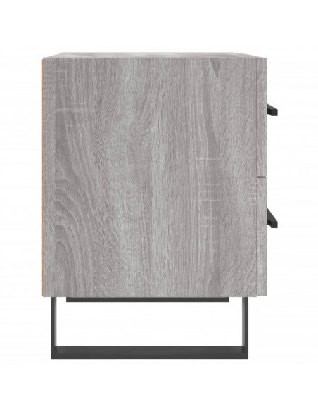 Comodini 2 pz Grigio Sonoma 40x35x47,5 cm in Legno Multistrato