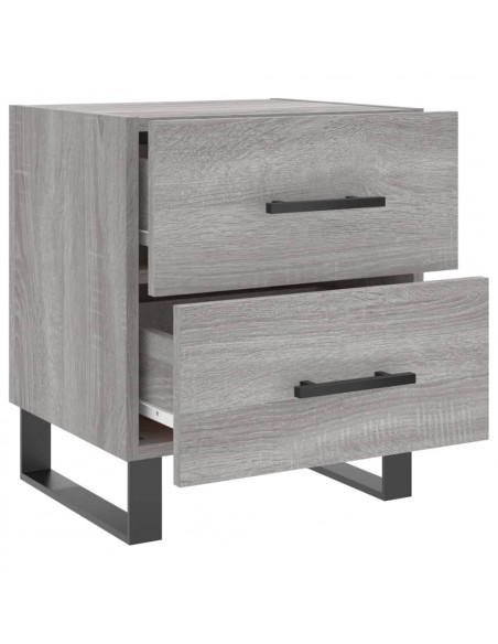 Comodini 2 pz Grigio Sonoma 40x35x47,5 cm in Legno Multistrato