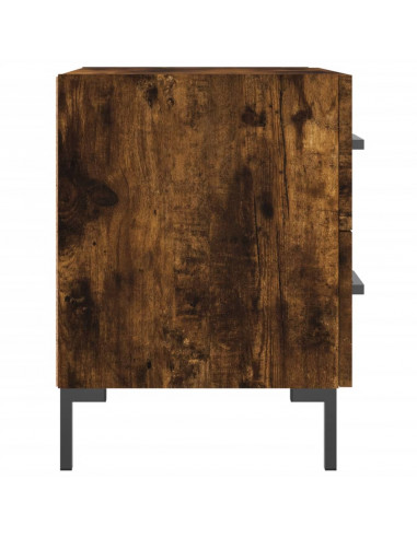 Comodini 2 pz Rovere Fumo 40x35x47,5 cm in Legno Multistrato