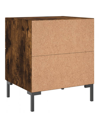Comodini 2 pz Rovere Fumo 40x35x47,5 cm in Legno Multistrato