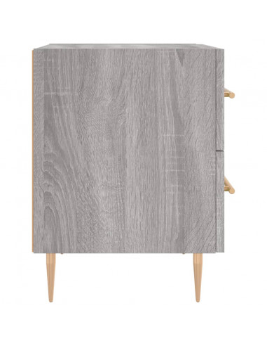 Comodini 2 pz Grigio Sonoma 40x35x47,5 cm in Legno Multistrato