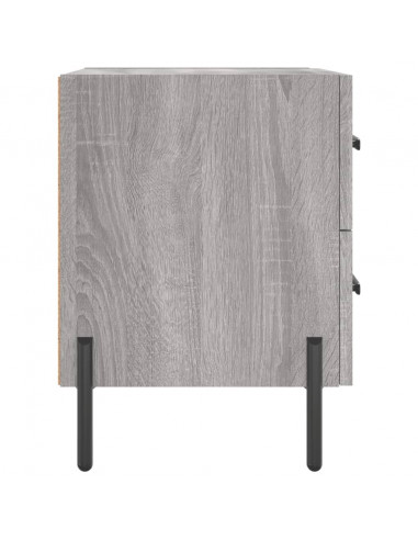 Comodini 2 pz Grigio Sonoma 40x35x47,5 cm in Legno Multistrato