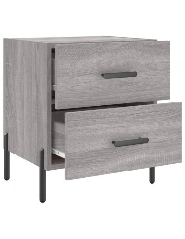 Comodini 2 pz Grigio Sonoma 40x35x47,5 cm in Legno Multistrato