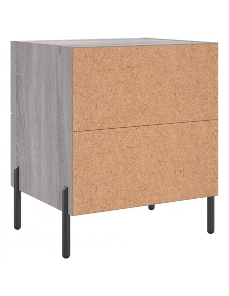 Comodini 2 pz Grigio Sonoma 40x35x47,5 cm in Legno Multistrato