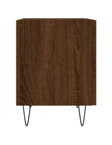 Comodino Rovere Marrone 40x35x47,5 cm in Legno Multistrato