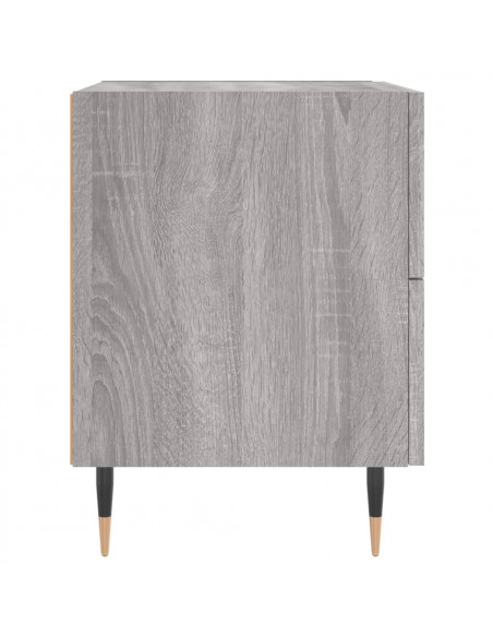 Comodino Grigio Sonoma 40x35x47,5 cm in Legno Multistrato