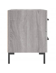 Comodini 2 pz Grigio Sonoma 40x35x47,5 cm in Legno Multistrato 2