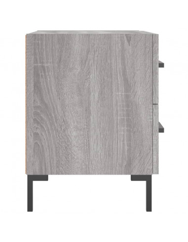 Comodini 2 pz Grigio Sonoma 40x35x47,5 cm in Legno Multistrato