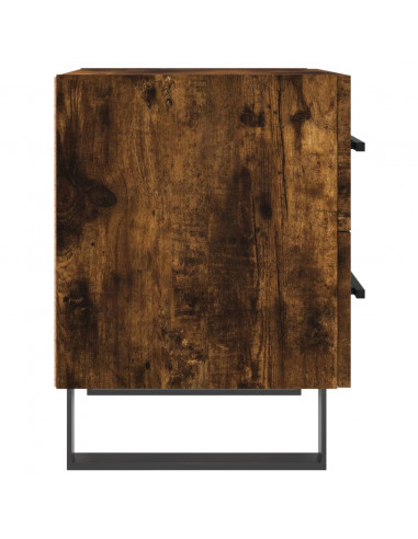Comodini 2 pz Rovere Fumo 40x35x47,5 cm in Legno Multistrato