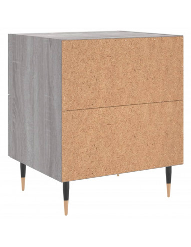 Comodini 2 pz Grigio Sonoma 40x35x47,5 cm in Legno Multistrato