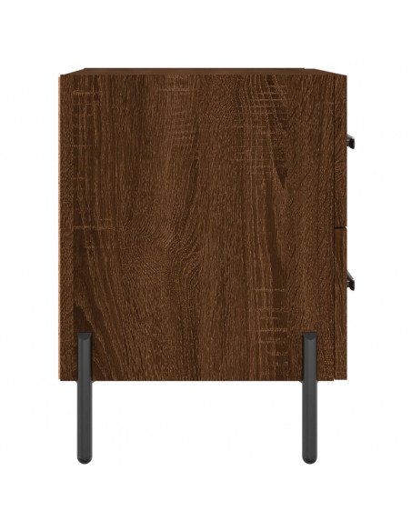 Comodini 2 pz Rovere Marrone 40x35x47,5 cm in Legno Multistrato