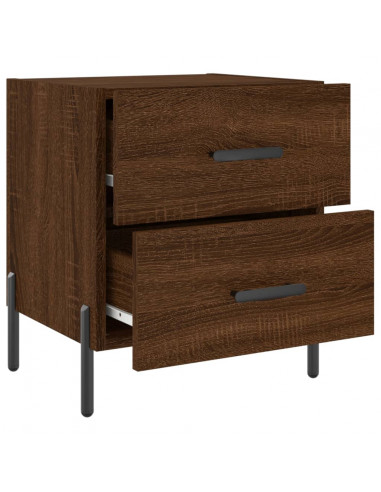 Comodini 2 pz Rovere Marrone 40x35x47,5 cm in Legno Multistrato