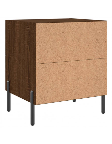 Comodini 2 pz Rovere Marrone 40x35x47,5 cm in Legno Multistrato
