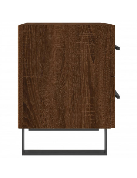 Comodini 2 pz Rovere Marrone 40x35x47,5 cm in Legno Multistrato